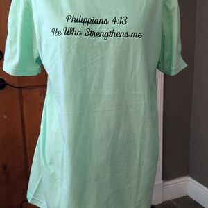 Mint Green Kids Shirt with Inspirational Quote